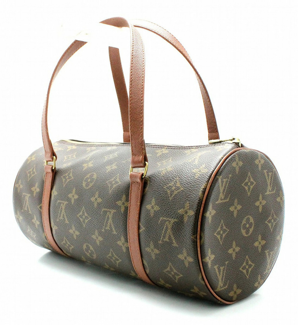 Louis Vuitton Papillon Monogram Clutch Handbag Brown